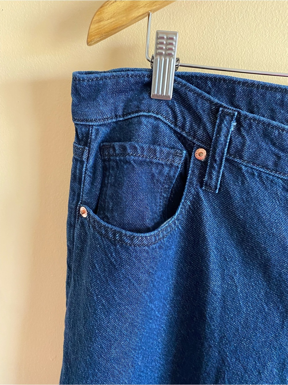 GAP Mid Rise Ultra Soft Baggy Jeans Woman 32/14 TALL Blue Lyocell Slouchy 2024 - Picture 5 of 16